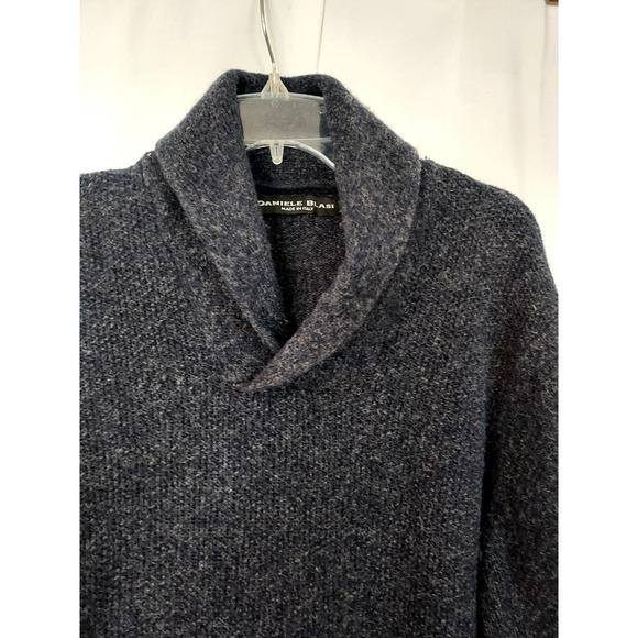 Daniele Blasi Other - Daniele Blasi Navy Knit Cowl Woo Blend Neck Sweater